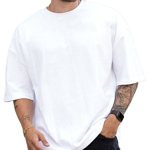 Camisetas Extra Grandes para Hombre, Lisas, 100% Algodón, Gruesas, Tallas Grandes, con Logotipo Personalizado, Camisetas Extra Grandes para Hombre, 100% Calidad - Product Image 1
