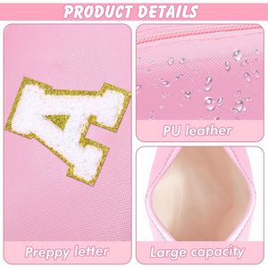 Borsetta Cosmetica Piccola in Stile Preppy, Pochette Impermeabile in PU da Viaggio per Trucchi e Articoli da Toilette, Regalo di Compleanno Personalizzato - Product Image 3