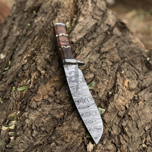 Cuchillo Bowie de Caza de Acero Inoxidable al por Mayor con Mango de Madera, Fijo, para Camping al Aire Libre, 58HRC, Personalizable, Garantía de 3 Años, Venta a Granel - Product Image 5