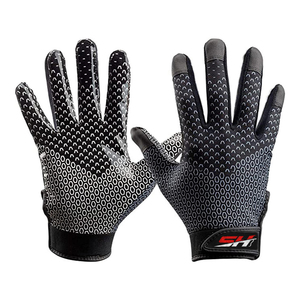 Gants de football ergonomiques pour receveur, respirants, ajustables, antidérapants, avec paume en caoutchouc durable pour un contrôle ultime du ballon et une protection optimale sur gazon synthétique - Product Image 1