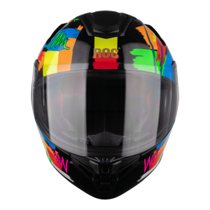 Casco ROC de fabricación vietnamita R11, casco de motocicleta integral Premium, diseño gráfico moderno, doble visera, liberación rápida - Product Image 2