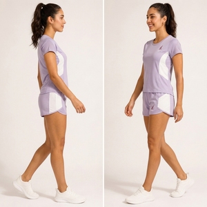 <b>Women</b> Casual <b>Short</b> Set Soft Breathable Fabric Relaxed Fit Matching Top <b>Shorts</b> Comfortable Everyday Summer Clothing OEM 2026 - Product Image 3