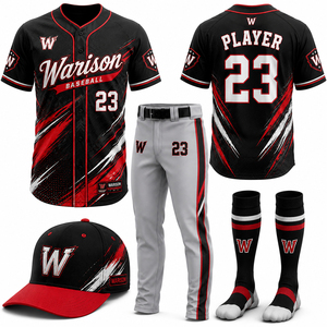 Sublimation Softball Training Uniform Set 100% Polyester Adult's Sportswear Baseball Team Uniform Kit - Product Image 1