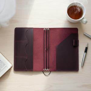 Housse de carnet en cuir véritable pliable de luxe, idéale pour les voyages, avec protection, rechargeable, porte-journal quotidien NBC-0022 - Product Image 2