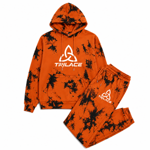 Custom High Quality Winter Streetwear Men's <b>Tie</b> <b>Dye</b> Hooded 2-Piece Breathable 100% Cotton Tracksuit <b>Set</b> with Printed Design - Product Image 3