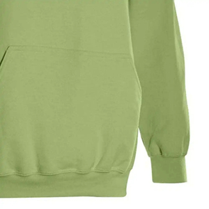 เสื้อสเวตเชิ้ตผู้ชายสีเขียวมีฮู้ด ผ้าฟลีซ ทรงปกติ สีพื้น ลำลอง มีกระเป๋าหน้า ใส่ได้ในฤดูใบไม้ร่วง - Product Image 3