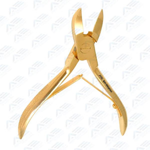 Coupe-ongles en acier inoxydable, coupe-ongles robustes pour manucure professionnelle, vente en gros, qualité supérieure, entièrement plaqué or - Product Image 2