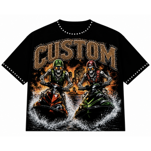 T-shirt graphique vintage pour homme 100 % coton épais à manches courtes et col rond, style streetwear, avec grand logo imprimé au dos - Product Image 1