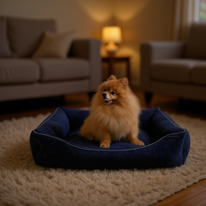 Yommy Pet <b>Bed</b> Suede Lined Square Anti Slip Bottom For <b>Dogs</b> Cats Small <b>Medium</b> Large Size - Product Image 3