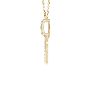 จี้เพชรทรงกลมแบบเปิดหัวใจ ผลิตในห้องปฏิบัติการ ทอง 10K 14K 18K เงิน 925 935 ชุบโรเดียม ของขวัญงานแต่งงานสุดโรแมนติก เครื่องประดับสำหรับงานปาร์ตี้ - Product Image 4