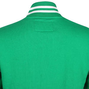 Veste de sport verte pour homme en coton, couleur unie, col rabattu, coupe classique, vêtement décontracté pour l'automne - Product Image 5