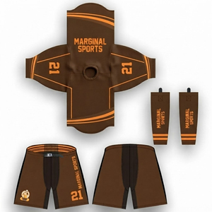Ensemble d'uniformes de hockey sur glace vierges OEM de qualité supérieure, personnalisables, brodés, écologiques, respirants, à séchage rapide, 100 % polyester - Product Image 6