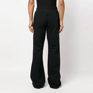 Flared Sweatpants <b>Men</b> Fleece <b>Jogger</b> <b>Loose</b> Fitted Anti-Pilling Drawstring Closure Warm Wide Leg Mid Customizable Wholesale Prices - Product Image 3