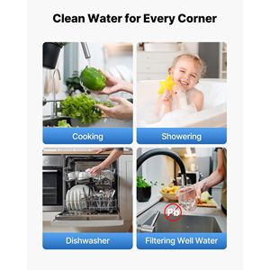 Sistema di Filtrazione Acqua per Tutta la Casa a 3 Stadi 4.5'' X 20'', Filtro Sedimenti KDF CTO, Purificatore d'Acqua Domestico Efficace nel Ridurre i Metalli Pesanti - Product Image 6