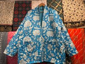 Veste en coton matelassée Kantha pour femmes, robe kimono, best-seller, populaire actuellement, longueur normale, livraison express, écologique - Product Image 3