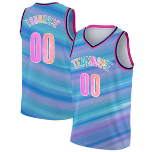 เสื้อบาสเก็ตบอลแบบสั่งทำพิเศษ พิมพ์ลายแบบ Sublimation เต็มตัว แบบกลับด้านได้ ไม่มีแขน ผลิตจากโพลีเอสเตอร์ 100% แห้งเร็ว ระบายอากาศได้ดี - Product Image 3