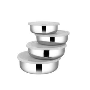 Juego de cuencos con tapa de acero inoxidable de 4 piezas para fiambreras - Product Image 2