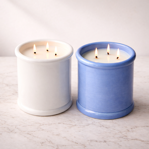 Recipiente de Cerámica Artesanal para Velas, Triple Mecha, Larga Duración, Acabado Mate Suave, Resistente al Calor, Elegante Decoración para el Hogar, Regalo - Product Image 6