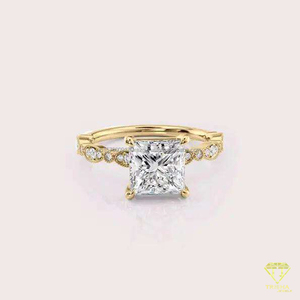 Anillo de Compromiso de Moissanita de Proveedor Indio para Accesorios de Novia, Regalo Memorables para Fiestas de Compromiso, Disponible al Mejor Precio - Product Image 1