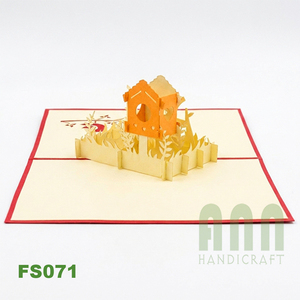 Tarjeta de Regalo 3D Hecha a Mano de Alta Calidad con Diseño de Nido de Pájaro, Hecha en Vietnam, Tarjeta de Amistad con Diseño Troquelado, Manualidades de Papel Impresas para el Día de San Valentín - Product Image 1