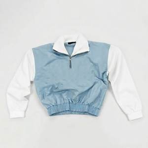 New Sales Custom Logo Sky Blue Men's Nylon <b>Wind</b> <b>Breaker</b> With Shorts Sets For Summer Quick Dry Set Highstreet Half Zipper Jackets - Product Image 2