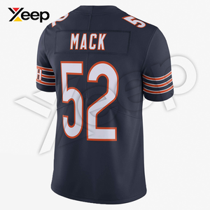 เสื้อฟุตบอลอเมริกัน XEEP รุ่นปรับแต่งได้ XC-AFU-18 สำหรับผู้ชาย เนื้อผ้าโพลีเอสเตอร์น้ำหนักเบา ระบายอากาศได้ดี พิมพ์ลายด้วยเทคโนโลยีฮีททรานเฟอร์ ประสิทธิภาพสูง - Product Image 2