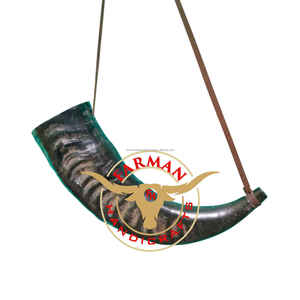 Cuerno de Búfalo Real Hecho a Mano con Cordón de Cuero, Instrumento Musical Tradicional a Precio Económico - Product Image 2