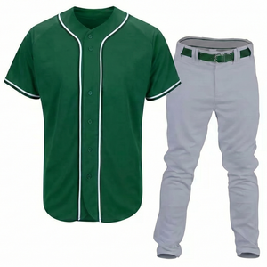 Ensemble uniforme de baseball pour hommes et jeunes – Maillot et pantalon en polyester respirant de qualité supérieure, légers et anti-humidité - Product Image 2