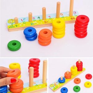Juguete Educativo de Madera Montessori, Palitos de Cuentas para Clasificar por Color y Contar, Rompecabezas de Aprendizaje Temprano - Product Image 5
