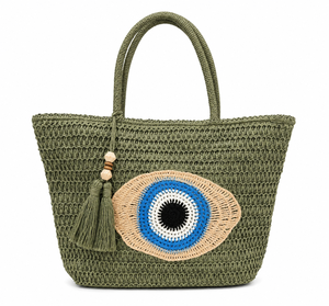 Bolso Tote de Rafia Tejido a Mano de Lujo Personalizado, Bolso de Playa con Borlas y Cuentas de Madera, Bolso de Mano para Mujer, Regalo para el Verano - Product Image 3