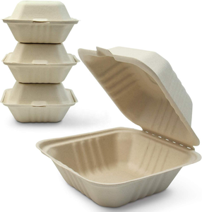 Sustainable Disposable Food Packaging <b>Lunch</b> <b>Box</b> with Divided <b>Compartments</b> for Takeout Catering and Meal Service - Product Image 3