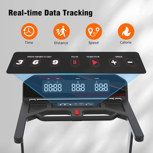 Cinta de correr eléctrica plegable portátil de plástico con envío gratis desde el extranjero, programas de ejercicio LED para correr, trotar y caminar - Product Image 2