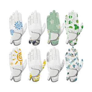 Custom Design Sheepskin Golf Gloves with Adjustable Wrist <b>Strap</b> and Hook & Loop Closure Left Hand Men's - Product Image 2