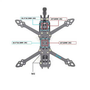 Mark 4 Marco de cuadricóptero de fibra de carbono 3K de 7 pulgadas y 5mm de grosor del brazo Racing FPV Drone - Product Image 6