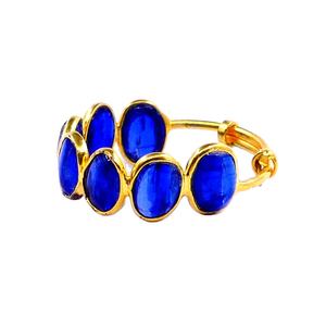 Bague de créateur en argent sterling 925 plaqué or à quantité minimale de commande basse faite à la main pour fête Kyanite Gemstone Fashion Finger Ring - Product Image 1