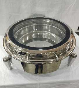 Plat de service de luxe en acier inoxydable avec finition miroir, durable et écoresponsable, idéal pour les réceptions - Product Image 3