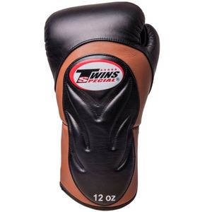 Gants de boxe jumeaux en cuir véritable marron et noir de haute qualité OEM, dernier modèle, pour MMA, Muay Thai, Kickboxing, CP-BG-200 - Product Image 4