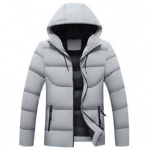 Blouson matelassé en crochet pour homme, hiver, à capuche, rembourrage épais en polyester, fermeture éclair, longueur standard, style décontracté, ODM OEM - Product Image 3