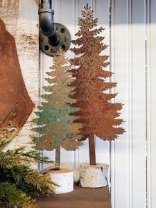Rusty Metal Pine <b>Tree</b> ~ Rustic Woodland <b>Tree</b> - Product Image 2