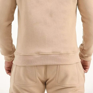 ชุดเซ็ต 2 ชิ้นสำหรับผู้ชาย ฤดูหนาว กางเกงขายาวทรงตรงแบบสเวตแพนท์ และเสื้อฮู้ดซิป ชุดยูนิเซ็กซ์ สกรีนโลโก้ได้ ชุดวอร์มสตรีทแวร์ผ้าฟลีซ - Product Image 2