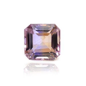 Ametrina AAA+ de 14x14.10mm, piedra facetada de corte cuadrado, ametrina bicolor natural, gema suelta semipreciosa, corte Ascher para joyería. - Product Image 4