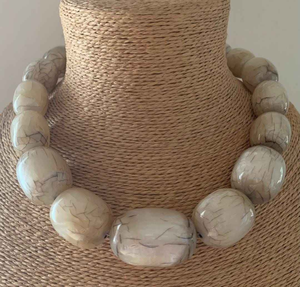 Hot Selling Handmade Colorful Resin Necklace for Classic Fashion Jewelry with Pearl Chains Direct From India Resin Crafts - Product Image 2