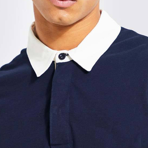 Camisetas de Rugby de Alta Calidad con Diseño de Pedrería a la Moda, Logotipo Bordado Personalizado, Camisetas de Rugby a Rayas de Manga Larga - Product Image 3