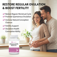 Complément alimentaire à base de myo-inositol en capsules, favorise une fonction ovarienne saine et un équilibre hormonal pour les femmes, source alimentaire naturelle et végétalienne.