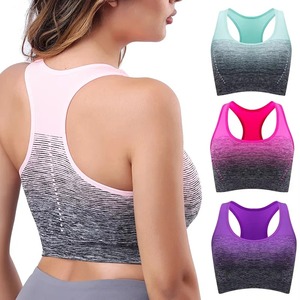 High Stretch Seamless Sports Bra for Women Breathable <b>Padded</b> Fitness Crop Top Yoga <b>Running</b> Gym Activewear - Product Image 3
