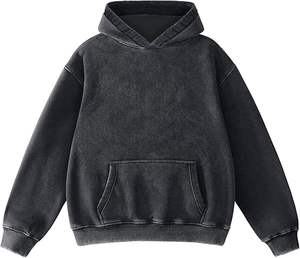 Sudadera con Capucha Unisex Oversize de Algodón 100% Lavado Ácido, Transpirable, de 300g, Estilo Vintage Streetwear de Alta Calidad - Product Image 6