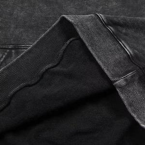 Wholesale Custom Heavyweight Acid Wash Winter Fleece Hoodie Men 100% Cotton Streetwear Oversized Vintage OEM ODM Manufacture - Product Image 4