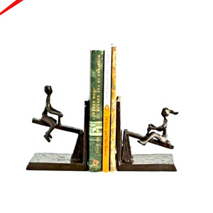 Exclusive Metal Bow Shape Bookend Modern Art Decorative Home Living Room Table Decor Premium Book Holder - Product Image 2