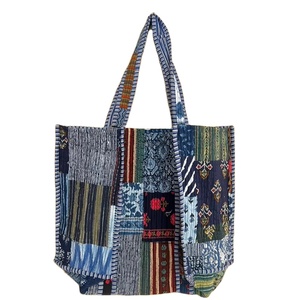 Sac fourre-tout matelassé patchwork en gros – Grand sac à main en coton à bandoulière pour femme - Product Image 1