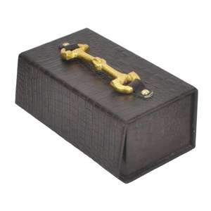 Decorative Leather Box Gold Horse Bit Style Hot Selling Storage Boxes & <b>Bins</b> Eco Friendly Custom Gift Box Luxury Home Decor - Product Image 2